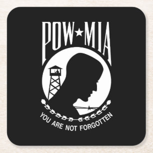 POW MIA Flag: Vermiste soldaten van de Vietnamoorl Kartonnen Onderzetters