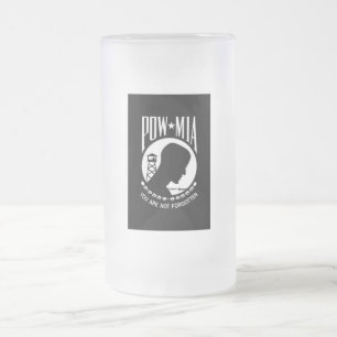 POW MIA Flag: Vermiste soldaten van de Vietnamoorl Matglas Bierpul