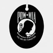 POW MIA Flag: Vermiste soldaten van de Vietnamoorl Metalen Ornament (Voorkant)