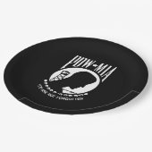 POW MIA Flag: Vermiste soldaten van de Vietnamoorl Papieren Bordje (Gekanteld)