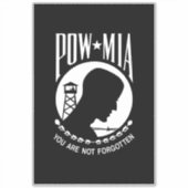 POW MIA Flag: Vermiste soldaten van de Vietnamoorl Sticker (Voorkant)