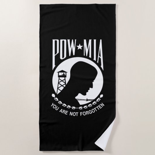 POW MIA Flag: Vermiste soldaten van de Vietnamoorl Strandlaken (Voorkant)