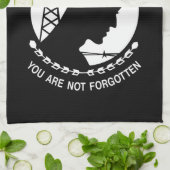 POW MIA Flag: Vermiste soldaten van de Vietnamoorl Theedoek (Gevouwen)