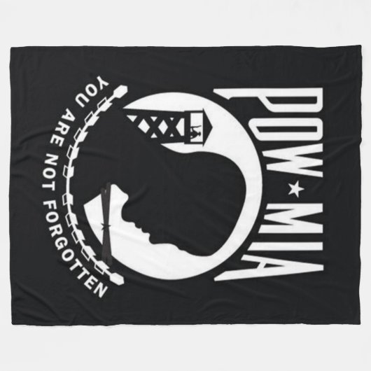 POW/MIA FLEECE DEKEN (Voorkant (Horizontaal))