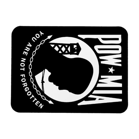 POW MIA Flexibel Magneet (Horizontaal)