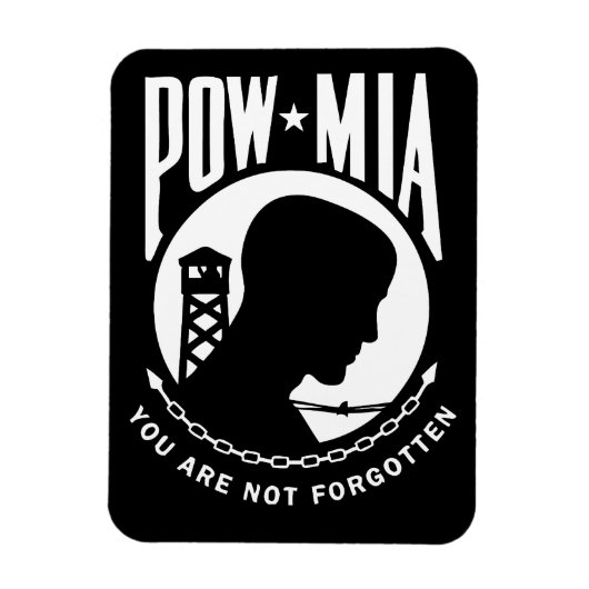 POW MIA Flexibel Magneet (Verticaal)