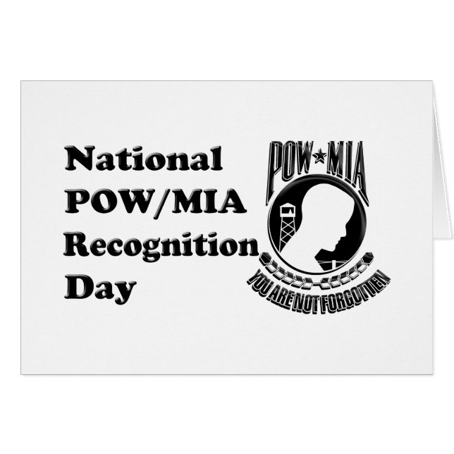 POW/MIA Herdenkingsdagkaart (Voorkant Horizontaal)