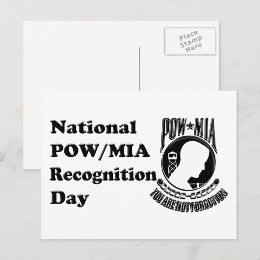 POW/MIA-herkenningsdag Briefkaart (Voorkant / Achterkant)
