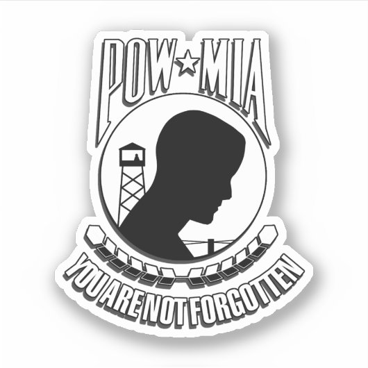POW/MIA-herkenningsdag Sticker (Voorkant)