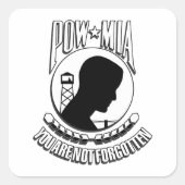 POW/MIA-herkenningsdag Vierkante Sticker (Voorkant)