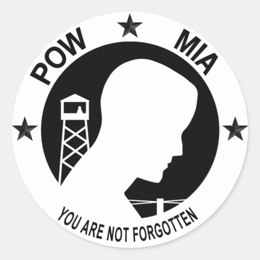 POW MIA Inverted Sticker (Voorkant)