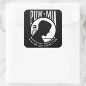 Pow MIA: Je bent niet vergeten! Vierkante Sticker (Tas)