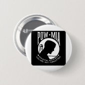 POW - MIA: Je wordt niet vergeten! Ronde Button 5,7 Cm (Voorkant /achterkant)