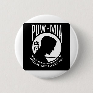 POW - MIA: Je wordt niet vergeten! Ronde Button 5,7 Cm