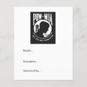 POW MIA Kleine Evenementenflyer Flyer (Achterkant)