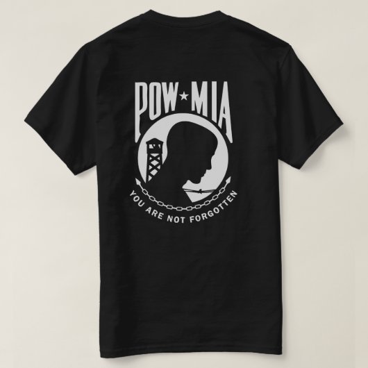 POW MIA Mannen T-shirt 2 (Design achterkant)