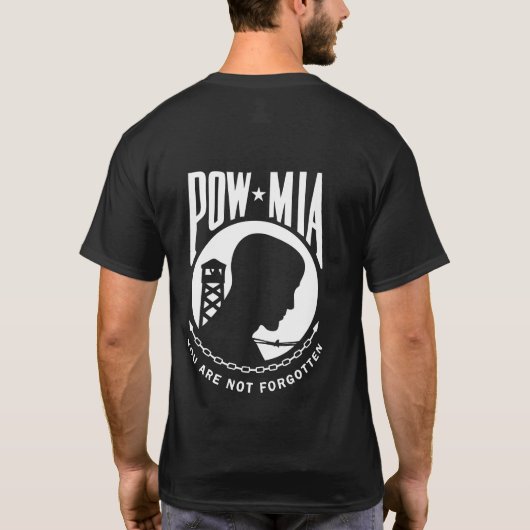 POW MIA Mannen T-shirt 2 (Achterkant)