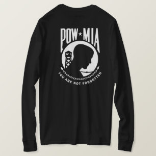 POW MIA Mannen zwarte teelschaar T-shirt