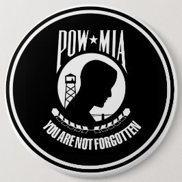 POW MIA MILITARY HEROES GEAR RONDE BUTTON 6,0 CM