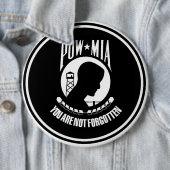 POW MIA MILITARY HEROES GEAR RONDE BUTTON 6,0 CM (In situ)