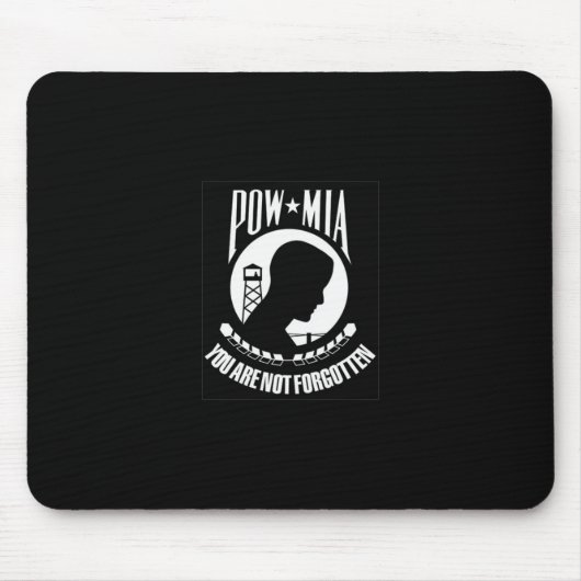 POW - MIA Mousepad Muismat (Voorkant)