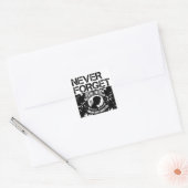 POW MIA nooit vergeten Vierkante Sticker (Envelop)
