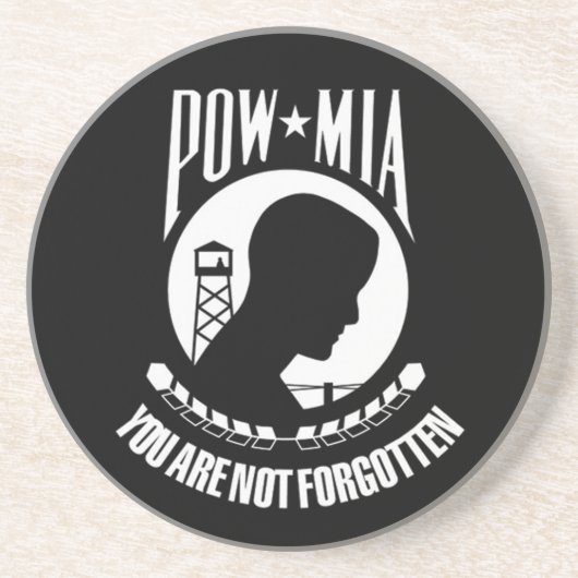 POW - MIA-Onderzetter Zandsteen Onderzetter (Voorkant)