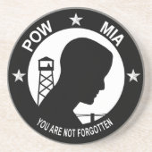 POW MIA-Onderzetters Zandsteen Onderzetter (Voorkant)