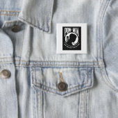 POW MIA Pin Back-Button Vierkante Button 5,1 Cm (In situ)