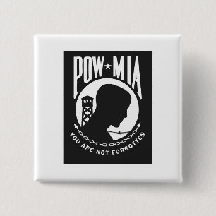 POW MIA Pin Back-Button Vierkante Button 5,1 Cm