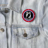 POW MIA - RODE WITTE EN BLAUW RONDE BUTTON 5,7 CM (In situ)