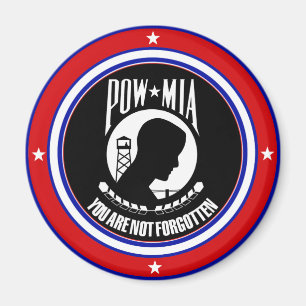 POW MIA - ROOD WIT EN BLAUW MAGNEET