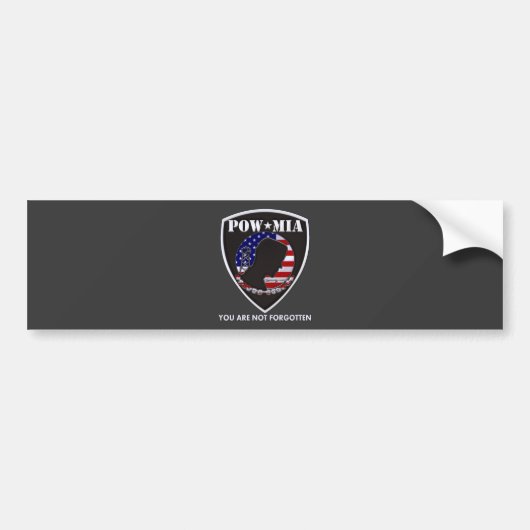 POW MIA - Schild Bumpersticker (Voorkant)
