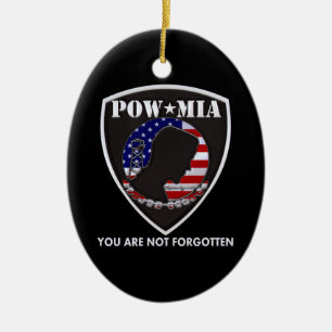 POW MIA - Schild Keramisch Ornament