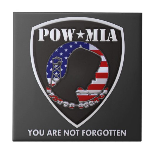 POW MIA - Schild Tegeltje (Voorkant)