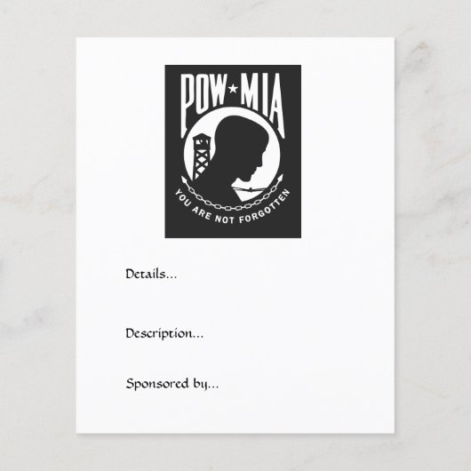 POW MIA Small Event Flyer (Achterkant)