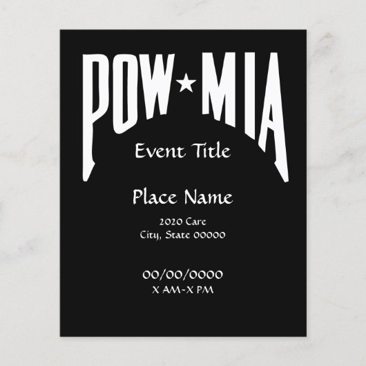 POW MIA Small Event Flyer (Voorkant)