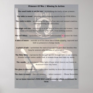 POW/MIA-tabel Poster