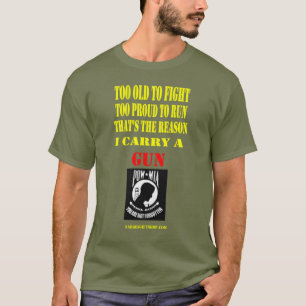 POW/MIA, TE OUD OM TE VECHTEN, TE TROTS OM TE RENN T-SHIRT