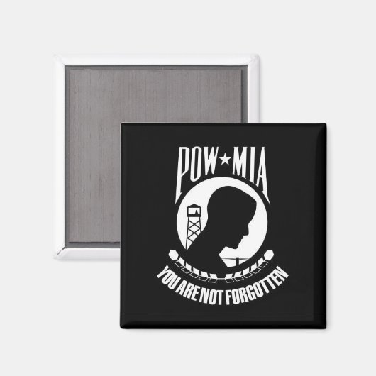 POW*MIA U bent niet vergeten - Magneet (Voorkant / Achterkant)