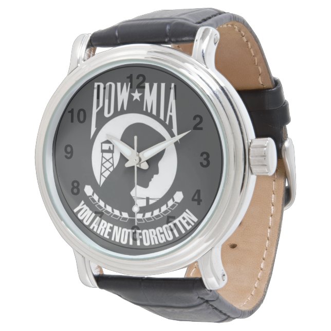 POW-MIA U bent niet vergeten - Mannen Horloge (Gekanteld)