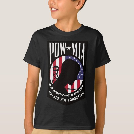 Pow Mia Usa Flag You Are Not Forgotten  T-shirt (Voorkant)