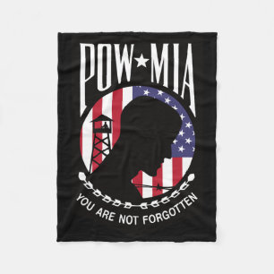 Pow Mia Usa Vlag Je Wordt Niet Vergeten Fleece Deken