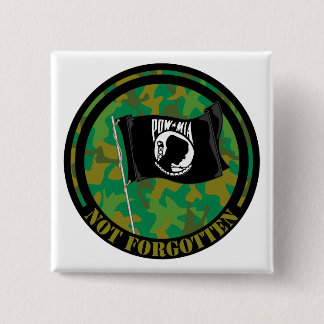 POW MIA VIERKANTE BUTTON 5,1 CM