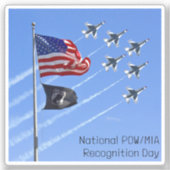 POW MIA Vlag, Amerikaanse vlag & De Dondervogels Sticker (Voorkant)