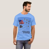 POW MIA Vlag, Amerikaanse vlag & De Dondervogels T-shirt (Voorkant volledig)