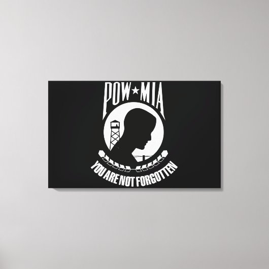 POW-MIA-vlag Canvas Afdruk (Voorkant)
