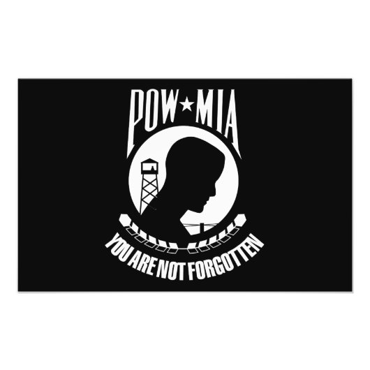 POW-MIA-vlag Foto Afdruk (Voorkant)