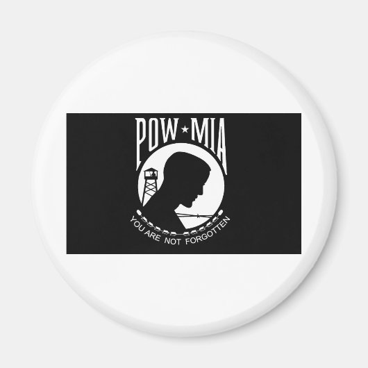 POW+MIA-vlag Magneet (Voorkant)