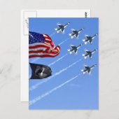 POW MIA-vlag met oude glorie en de ondervogels Briefkaart (Voorkant / Achterkant)